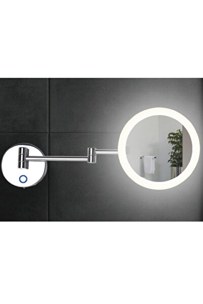 OMG Banyo Makyaj Aynası, Ledli (Gün Işığı), Çift Kollu (Paslanmaz Çelik), IP4...