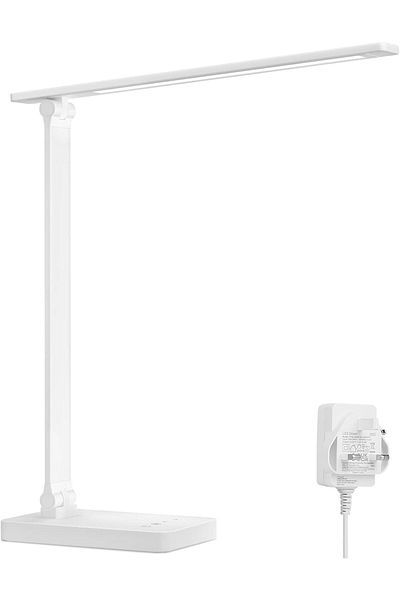 LEPRO Desk Lamp, LED Desk Lamp with Power Adapter, 9.2W 800lm, Dimmable Desk Lamps Office, 5 Brightn