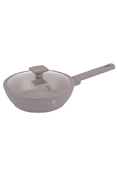 Berlinger Haus Tigaie adâncă cu capac 24 cm, culoare taupe, Berlinger Haus BH...