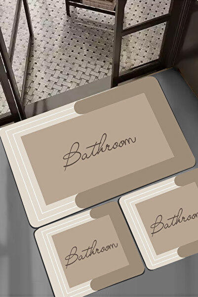 Chilai Home Nakoe 3-Piece Bath Mat Set, Non-Slip Based Djtbanyo