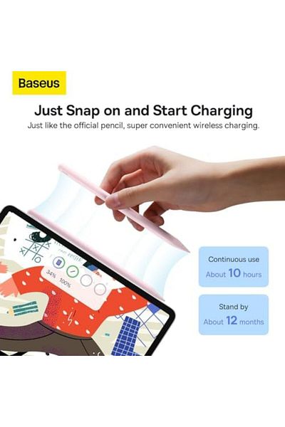 Baseus Pen for iPad 2018-2023,2X Faster Charge/Palm Rejection Pen Compatible for iPad 10th~6th Gen,