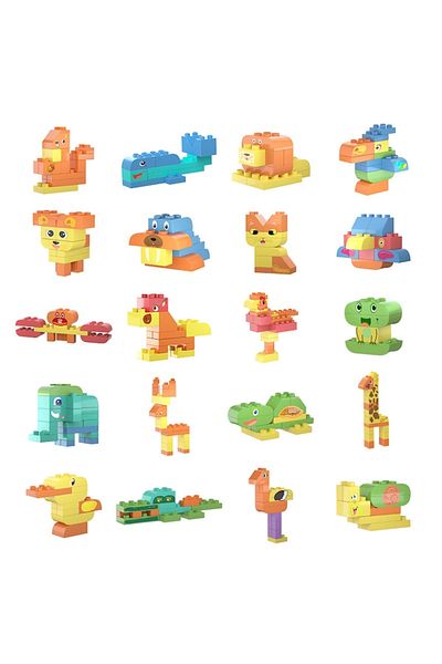 tumama Construction Set, 300 Pieces, Animals, Plastic, +3 Years, Multicolor