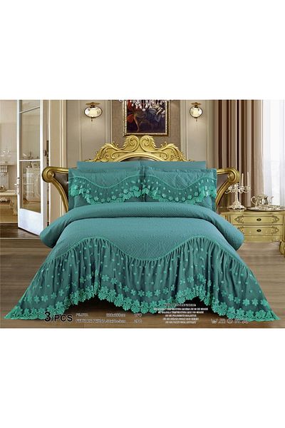 CHIRASO CHIRASO Bedspread Set, Fine Microfiber, with Embroidery, 3 Pieces, 220x280cm, 2 Pillowcases 50x70+5cm