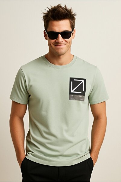 Jack & Jones Men's Logo Printed T-Shirt Light Green