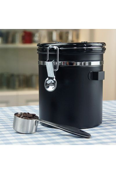 sharpdo Coffee Beans Canister Stainless Steel Vacuum Seal Storage Jar