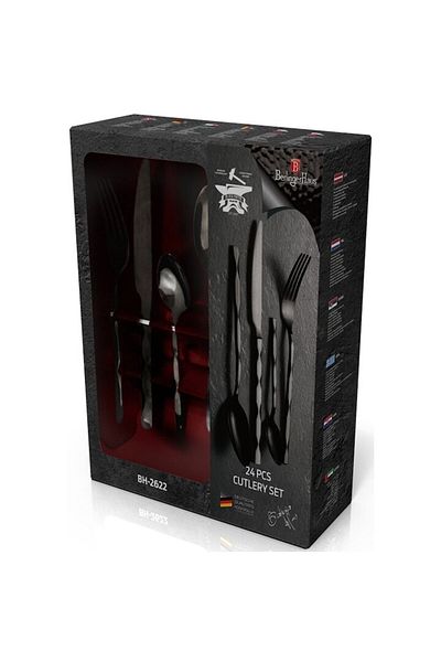 Berlinger Haus Set 24 cutlery Berlinger Haus, stainless steel, glossy black