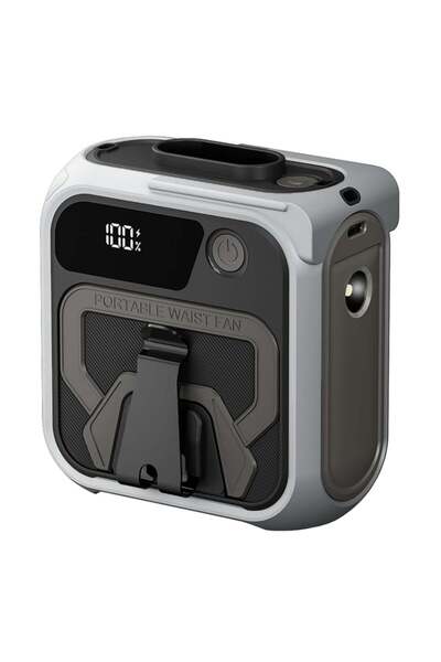 SKYDDAR INNOVATION Portable Fan Turbo Z13, 5 Speeds, 10000mAh, Fast Charging, Metal Stand, Power Bank, Gray