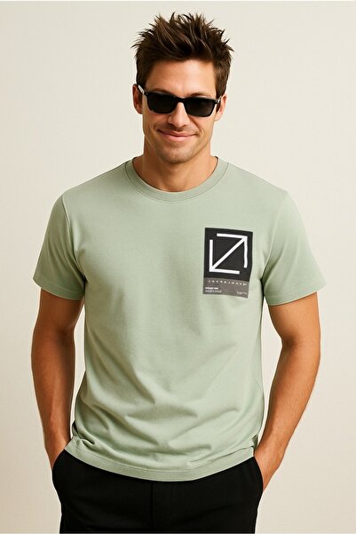 Jack & Jones Men's Logo Printed T-Shirt Light Green