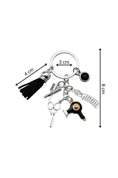 OEM Keychain for hairstylists, elegant for barbers and hairdressers, multicolor