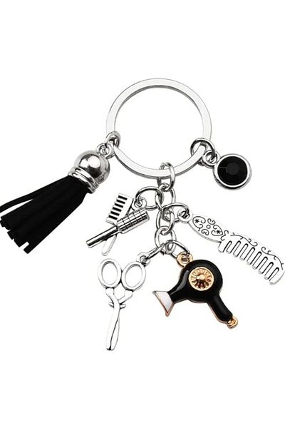 OEM Keychain for hairstylists, elegant for barbers and hairdressers, multicolor