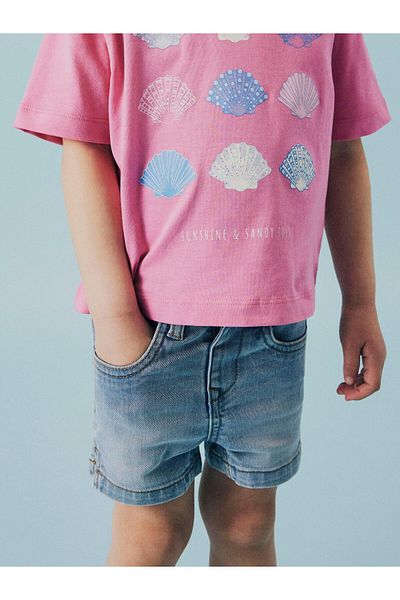 name ıt Shorts Light Blue Denim