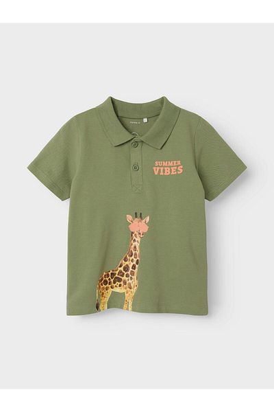 name ıt T-Shirt Polo Neck Green