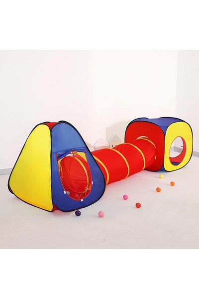 Yelajoy 3Pcs Pop Up Toddlers Playhouse,Combination Set Toy,Children's Indoor and Outdoor Amusement Park