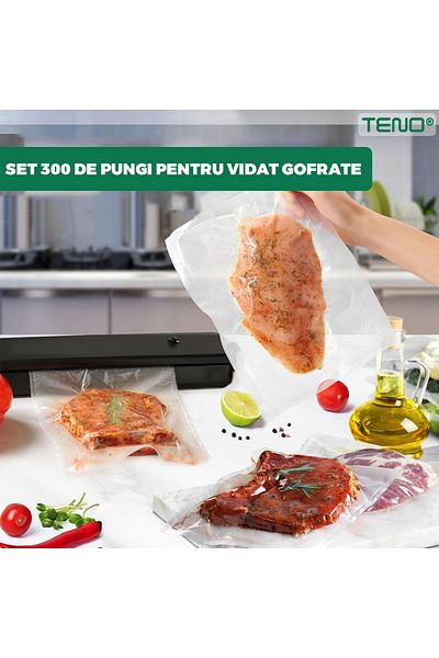 Teno Set 300 Pungi pentru Vidat Universale Teno®, 30cm x 20cm, rezistente la caldura, transparente