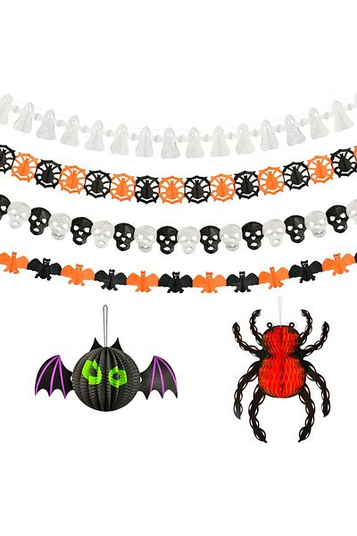 KATELUO Set of 6 Halloween decorations KATELUO, paper, multicolor