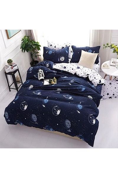 LUNA HOME Single size 4 pieces without filler, Galaxy Design.