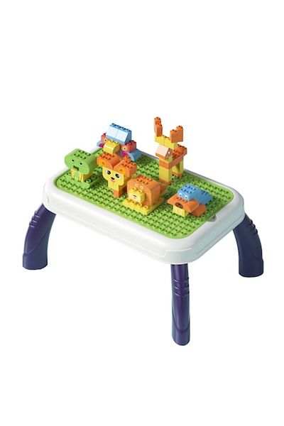 tumama Construction Block Set with Table, 51 Pieces, Age 3+, Tumama®, Multicolor