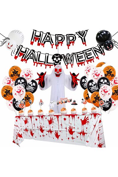 KATELUO Set of 40 Halloween decorations KATELUO, paper/latex, multicolor