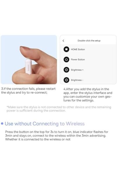 Baseus Pen for iPad 2018-2023, 2X Faster Charge/Palm Rejection Pen Compatible for iPad 10th~6th Gen,