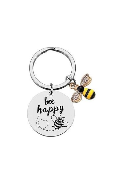 OEM "Be Happy" keychain, cute and positive for friends and family, multicolor