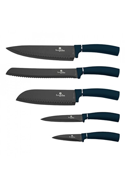 Berlinger Haus Stainless steel knife set with magnetic holder (6 pieces) Aquamarine Metalic Line Berlinger Haus BH 2537