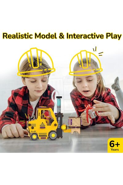 Smartivity Hydraulic Forklift I Contruction Toy Vehicle For Kids 6-14 Years Old Birthday Gifts Boys