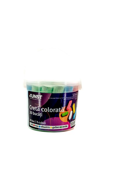 Kunst set, colored chalk, round, 20 pieces, various colors