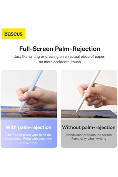 Baseus Pen for iPad 2018-2023, 2X Faster Charge/Palm Rejection Pen Compatible for iPad 10th~6th Gen,