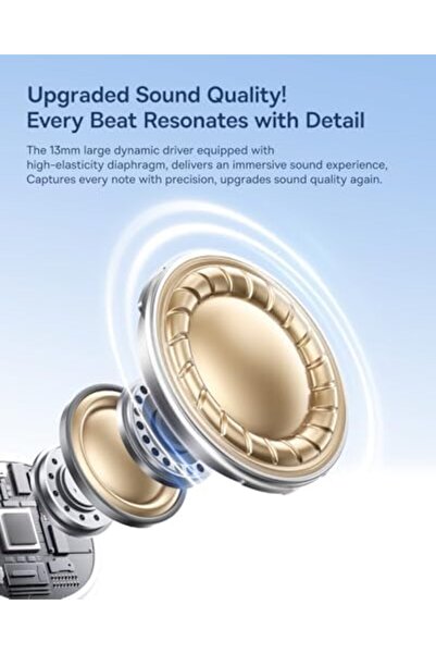 Baseus Encok Wired Earphones, Type-C Compatible 13mm Dynamic Drivers, Semi-In-Ear Design, Noise-Canc