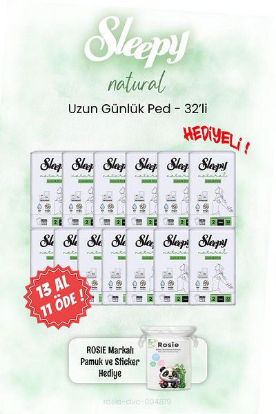 Sleepy Buy 13 Pay 11 Natural Long Daily Pads 32 Pcs and Rosie
