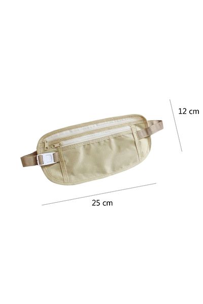 tzachebot Anti-theft travel bag, Tzachebot®, invisible, with 2 pockets, polyester, Cream
