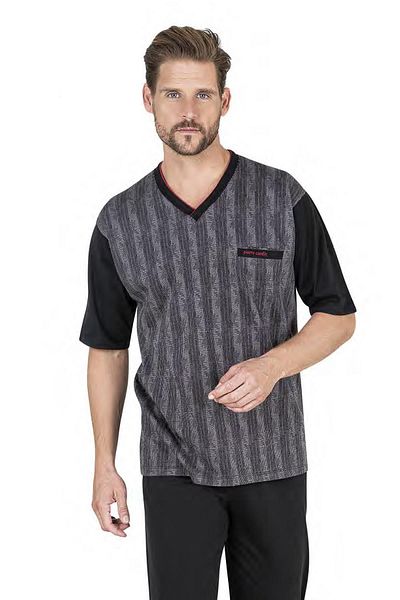 Pierre Cardin 100% Cotton 3-Piece V-Neck Men's Pajama Set with Dowry Box
