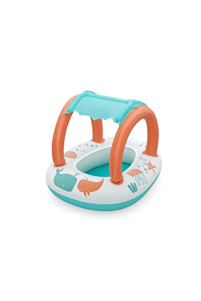 BESTWAY Best Way Baby Boat With Canopy Safe & Comfortable Inflatable Pool Float For Babies With Sunshade