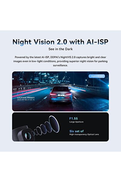 DDPAI MINI2X 2K (1440P) 360° Rotatable Dash Cam with Night Vision, 24H Parking Monitor, 5G Wi‑Fi