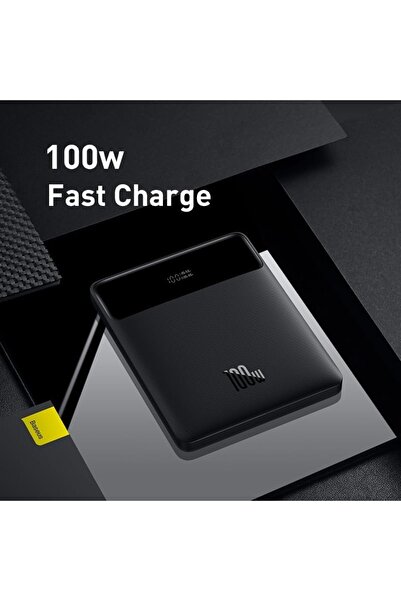 Baseus 20000mAh Laptop Power Bank, 100W Digital Display Fast Portable Charger with USB C Cable, 4 Ou