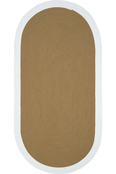 Cool Halı Luke Natural Yıkanabilir Oval Mutfak Halısı Dekoratif Leke Tutmayan...