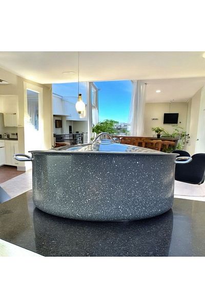 Peramari Alkara Industrial Granite Deep Pot 40 cm Gray