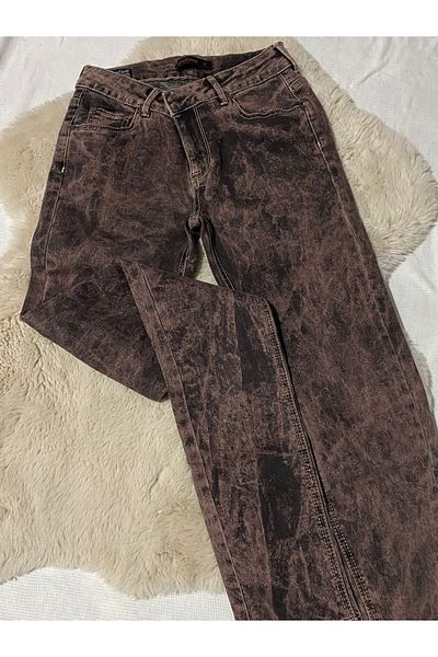 şıklık durağı Acid Wash Bitter Coffee Jeans Pants