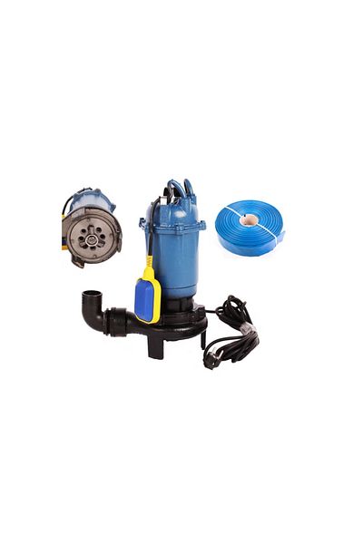 COBI SMART® Drainage dirty water pump package with chopper, 2600 W, 12000 L/h, 2 inch hose, 20 m, clamp, pit