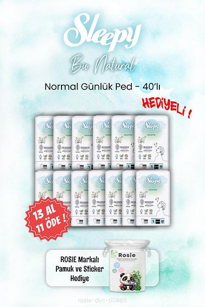 Sleepy Buy 13 Pay 11 Sleepy Bio Natural Daily Pads 40's and Rosie