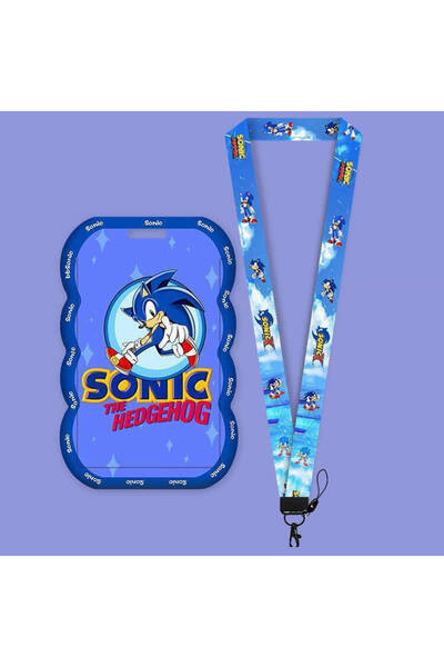 Choice1 4 Anime Sonic The Hedgehog Neck Strap Lanyard Card Sleeve Student ID Bus Work Permit Chain Key Hold.