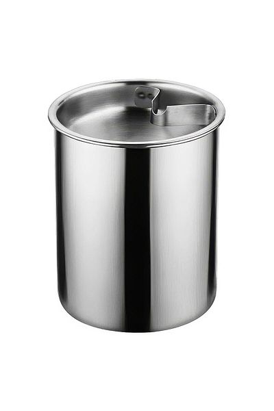 Falconetti Steel 10 Cm. Cafe Restaurant Round Ash Tray Ashtray with Lid Cin899Gr