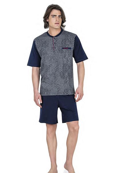 Pierre Cardin 3-Piece Men's Pajama Set with Dowry Box, Jacquard 100% Cotton