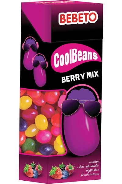 BEBETO Jelly Beans Berry Mix – 30g x 12 x 2 Cutii | Jeleuri Gumate cu Fructe de Pădure
