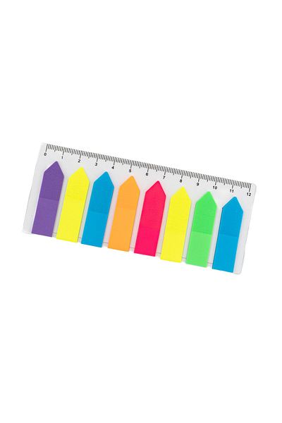 Kunst Index Labels With Ruler, 8 Colors X 25 Sheets