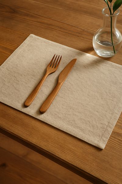 KAMİZ Natural Cotton Linen American Service - Supla - Napkin 35X45 6 Pcs