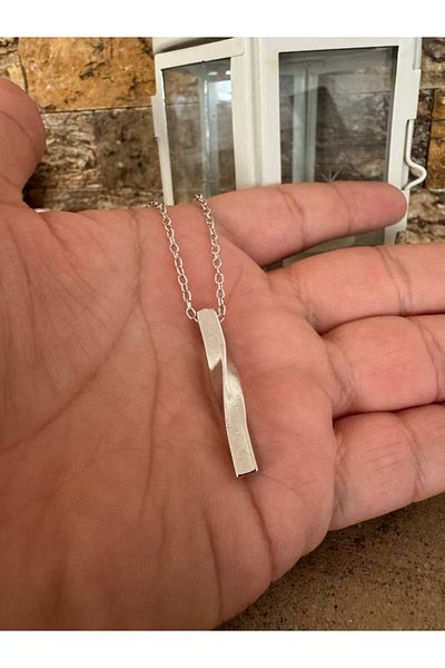Herşey Nota Spiral Figured Unisex Necklace – Modern and Meaningful Design with 60 cm Chain
