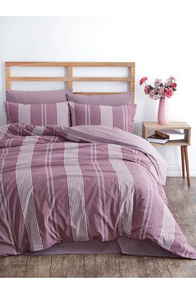 HOME MOD STORE SET DE PĂTĂ DE PĂTĂ CU 2 FAȚĂ DE PERNE, ȚESUT NATURAL