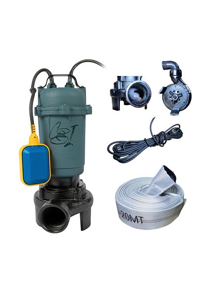 COBI SMART® Dirty water pump package with chopper and float WQCD, 2.6 KW, fire hose 2" x 20 m 8 bar