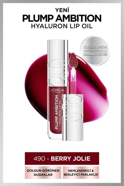 L'Oreal Paris Plump Ambition Hyaluron Lip Oil Besleyici ve Nemlendirici Dudak...